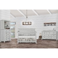 Antique Gray 5-in-1 Flat Top Convertible Crib - Madison