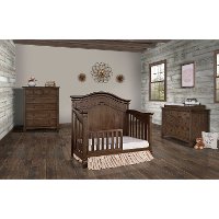 Antique Brown 5 in 1 Convertible Crib - Cheyenne-2