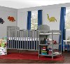 Contemporary Steel Gray 4 in 1 Crib and Changing Table Combo - Anna