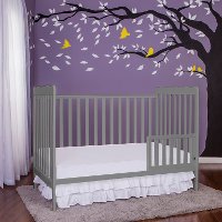 Contemporary Steel Gray 3 in 1 Convertible Crib - Carson-2