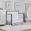 Contemporary White and Charcoal 5 in 1 Convertible Crib - Alexa II