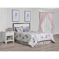 Contemporary White and Charcoal 5 in 1 Convertible Crib - Alexa II-5