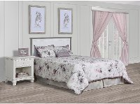 Contemporary White and Gray 5 in 1 Convertible Crib - Alexa II-5