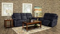 Navy Blue 7 Piece Reclining Living Room Set - Castaway-3