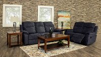 Navy Blue 7 Piece Reclining Living Room Set - Castaway-4