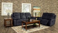 Navy Blue 7 Piece Reclining Living Room Set - Castaway-5