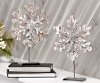 Assorted Wooden Snowflake On Metal Stand