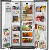 WRSA88FIHZ Whirlpool 36 Inch Side by Side Refrigerator - 28 cu. ft. Fingerprint Resistant Stainless Steel-2
