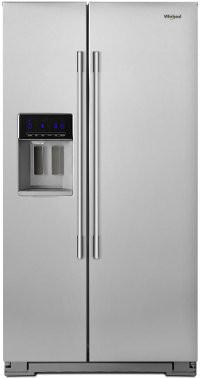 WRSA71CIHZ Whirlpool Side-by-Side Refrigerator with exterior ice and water dispenser - 36 Inch Stainless Steel Counter Depth