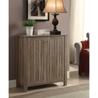 Weathered Gray Country Two-Door Shoe Storage Cabinet-3