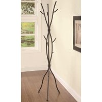 Brown Twig Style Tree Branches Metal Coat Rack