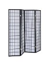 Transitional Black Four-Panel Screen-2