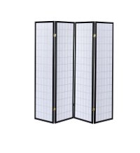 Transitional Black Four-Panel Screen-3