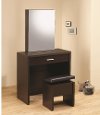 Modern Cappuccino Vanity and Storage Bench - Accents