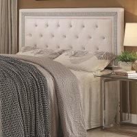 Contemporary White Queen Upholstered Headboard - Andenne