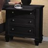 Classic Contemporary Black Nightstand - Sandy Beach