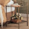 Traditional Antique Gold Metal Nightstand - Sydney