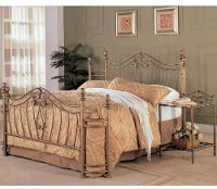 Traditional Antique Gold Metal Nightstand - Sydney-2