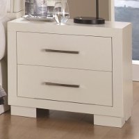 Modern Contemporary White Nightstand - Jessica