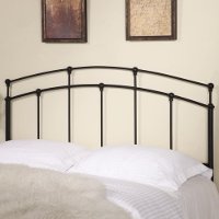 Casual Contemporary Black Metal Full-Queen Headboard