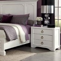 Donny Osmond Home Contemporary White Nightstand - Furiani