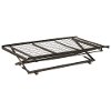 Black Metal Pop-Up Twin Trundle Bed - Classic
