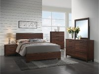 Rustic Modern Brown Nightstand - Edmonton-2