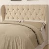 Traditional Beige Upholstered King Headboard - Murietta