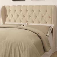 Traditional Beige Upholstered King Headboard - Murietta