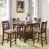 Transitional Brown Upholstered Counter Height Stool (Set of 2) - Lavon-2
