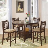 Transitional Brown Upholstered Counter Height Stool (Set of 2) - Lavon-2