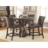 Cappuccino Brown Counter Height Modern Dining Table - Mannes