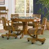 Oak and Amber Upholstered Game Chair - Mitchell-2