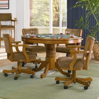Oak and Amber Upholstered Game Chair - Mitchell-2