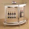 Glass and Chrome Contemporary Bar Cabinet
