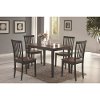 Tobacco Brown Casual 5 Piece Dining Set