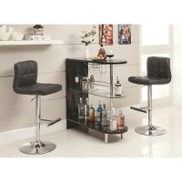 Glossy Black Contemporary Bar Cabinet-2