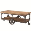Cherry Brown Rustic Industrial Coffee Table