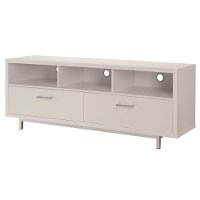 Clean White Transitional 60 Inch TV Stand