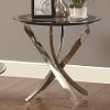 Chrome Glass Top End Table - Colinara