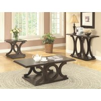 Casual Cappuccino Brown Sofa Table-2