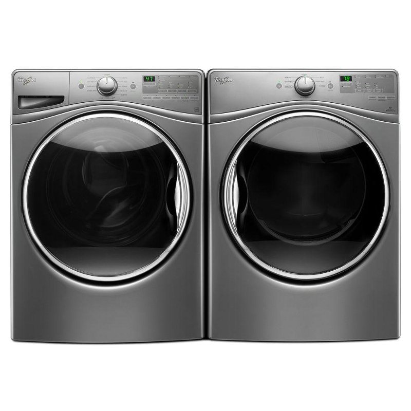 Whirlpool Front Load Washer and Dryer Set Chrome Shadow Electric RC