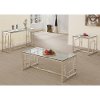 Contemporary Nickel Glass Top End Table - Siegmiller