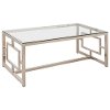 Contemporary Nickel Glass Top Coffee Table - Siegmiller