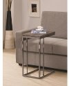 Black Nickel Transitional Accent Table