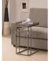 Black Nickel Transitional Accent Table