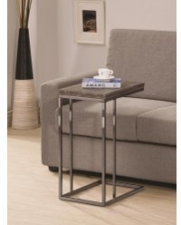 Black Nickel Transitional Accent Table