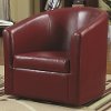 Contemporary Red Swivel Accent Chair - Accents-1