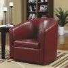 Contemporary Red Swivel Accent Chair - Accents-2
