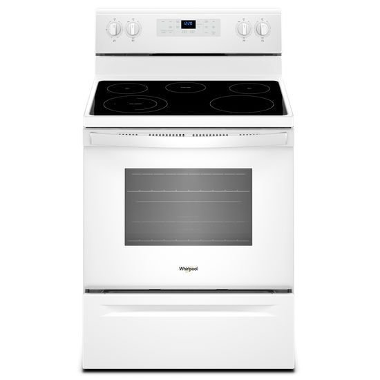 WFE505W0HW Whirlpool 5.3 cu. ft. Freestanding Electric Range with 5 Elements - White-1